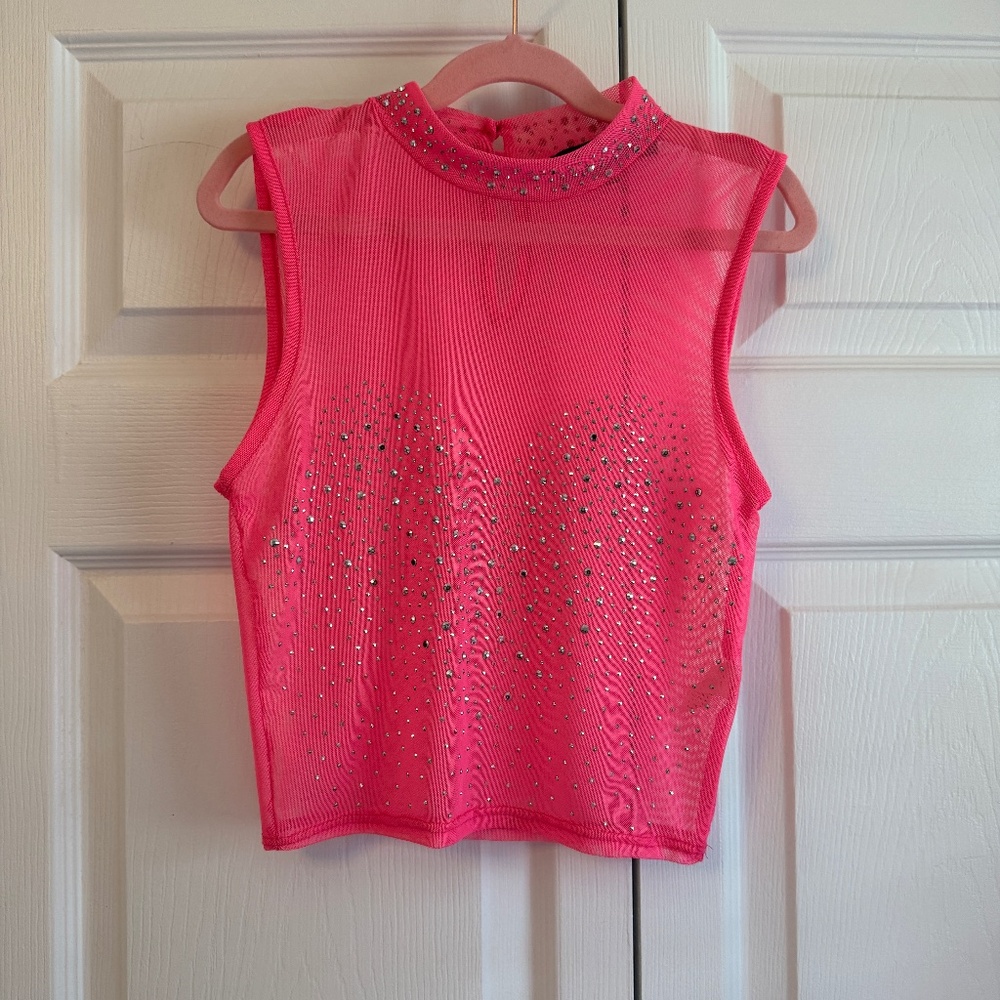 Sheer pink top
